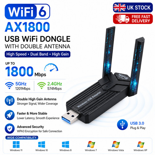 1800mbps usb wifi adapter - 1800mbps, dual