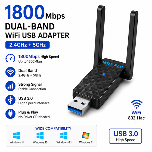 1800mbps usb wifi adapter - usb,