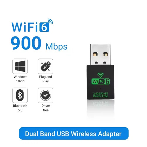 Usb wifi6 wifi adapter - wifi, 900mbps